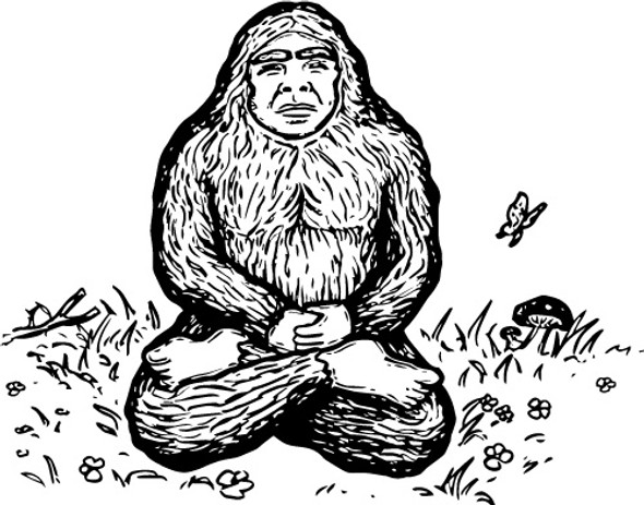 MEDITATING BIGFOOT FIGURINES PKG(2)