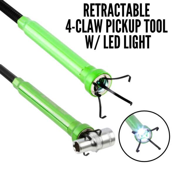 PICK-UP CLAW, FLEX MAGNETIC, 24" W/ LED LIGHT