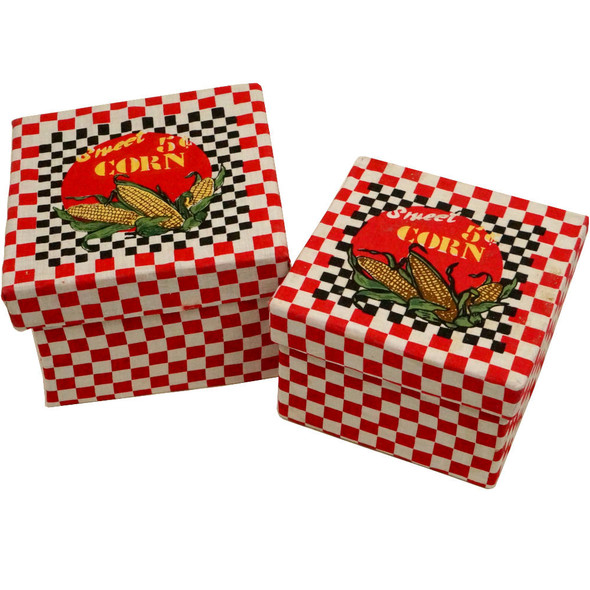 CORN TRINKET BOXES NESTED 2-PACK