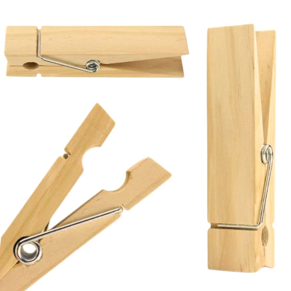 6 INCH LONG JUMBO CLOTHESPIN 1-1/4" WIDE WOOD