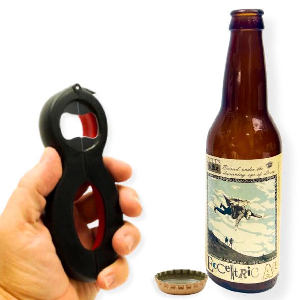 HINGED ALL SIZE JAR OPENER W/BOTTLE OPENER