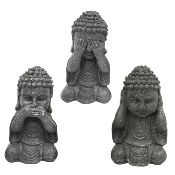 SEE, SPEAK, HEAR NO EVIL BUDDHA STATUES SOLD EACH