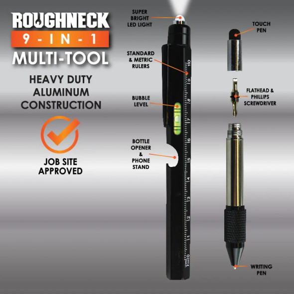 9 IN 1 MULTIFUNCTION ROUGHNECK PEN