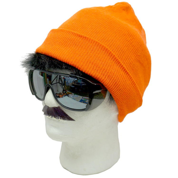 ORANGE BEANIE HAT ONE SIZE FITS ALL ADULTS