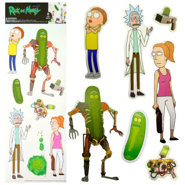 RICK AND MORTY VINYL WALL DECALS SET 8