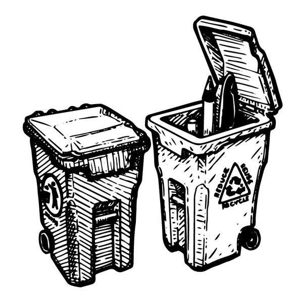 MINI CURBSIDE TRASH DESK BINS 2-PACK