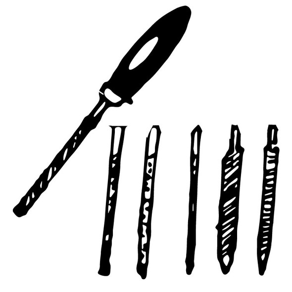 14-PIECE DIAMOND NEEDLE FILE SET WITH CR15 STEEL 14-PIECE DIAMOND NEEDLE FILE SET WITH CR15 STEEL