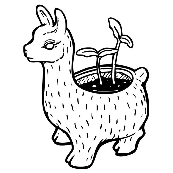 LLOYD THE LLAMA PLANTER PORCELAIN LEAK PROOF LLOYD THE LLAMA PLANTER PORCELAIN LEAK PROOF