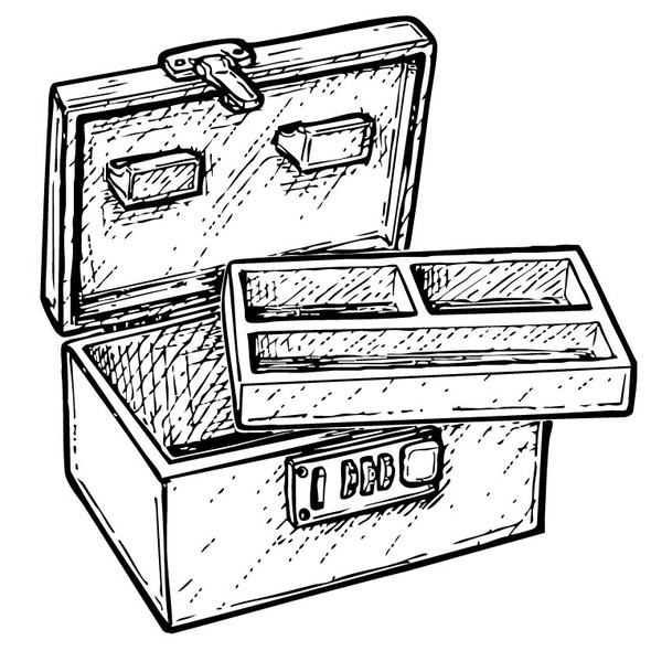 LOCKING TREASURE WOODEN BOXES BLACK OR NATURAL