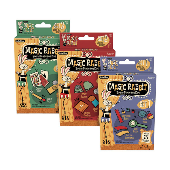 MAGIC RABBIT™ ASSORTED MAGIC TRICK SETS 15+ TRICKS