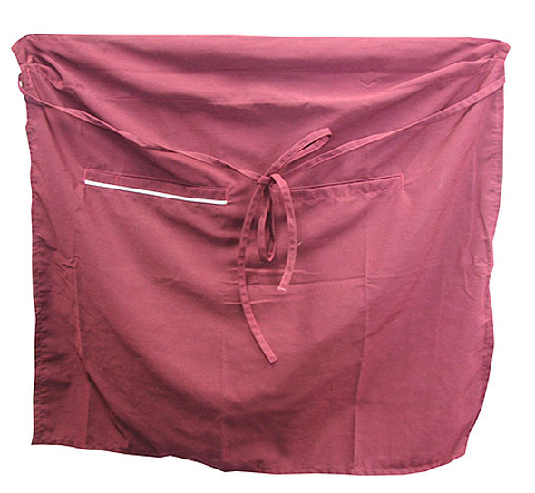 3- POCKET MAROON BISTRO APRON 30"