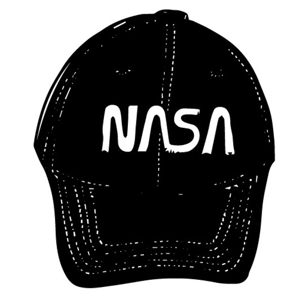 NASA WORM STYLE LOGO BASEBALL CAP