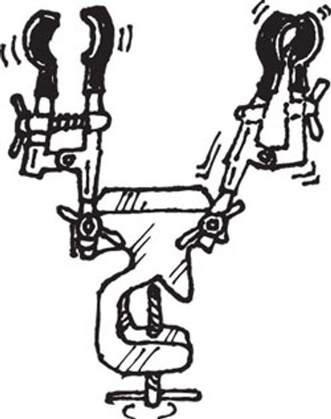 DOUBLE COATED BURETTE CLAMP MOVABLE JAWS 93899