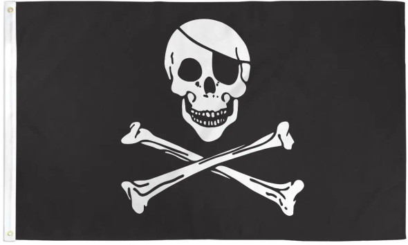 SKULL AND CROSSBONES PIRATE FLAG SKULL AND CROSSBONES PIRATE FLAG