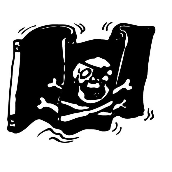 SKULL AND CROSSBONES PIRATE FLAG SKULL AND CROSSBONES PIRATE FLAG