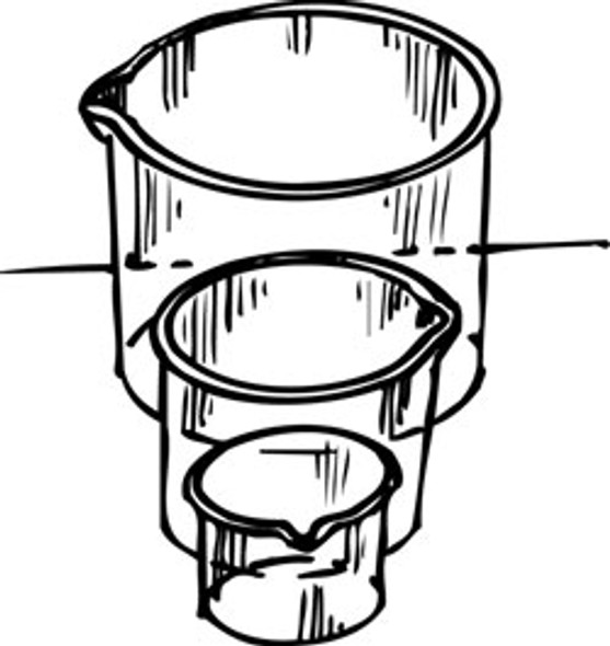 PLASTIC GRADUATED  BEAKER, 100ML POLYPROPYLENE