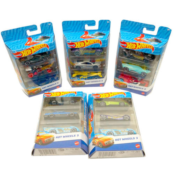 ASSORTED HOT WHEELS 3-PACKS