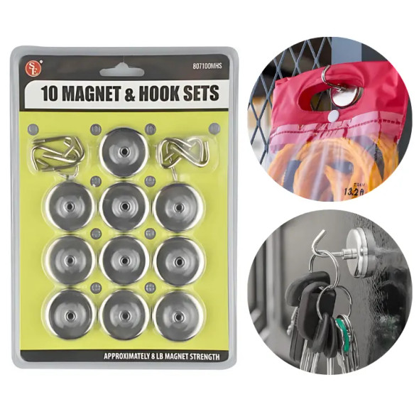 MAGNETIC HOOKS 10 PIECE SET