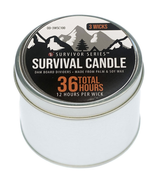 SURVIVAL CANDLE IN A TIN 36 HOUR