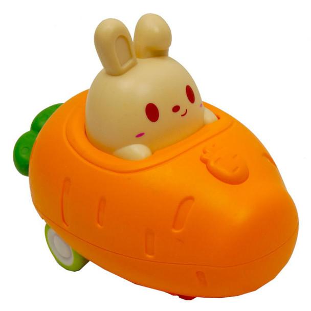 PRESS AND GO CARROT CAR W/ BUNNY DRIVER