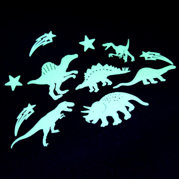 COSMIC GLOWING DINOSAURS 6 DINOS AND 6-OBJECTS
