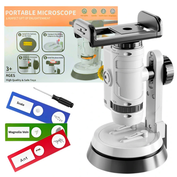 PORTABLE HANDHELD MICROSCOPE 60x-120x