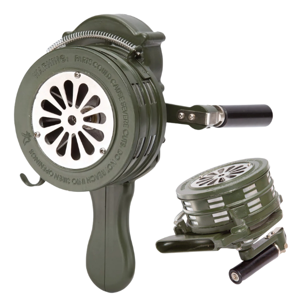 MILITARY STYLE HAND-CRANK SIREN