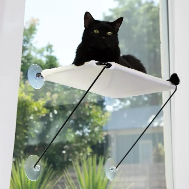 Cat Window Perch 2-in-1 Collapsible – Window Hammock w/Washable Cover