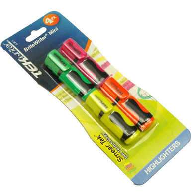 TekwriterUSA Britewriter Mini Highlighters, Assorted Colors