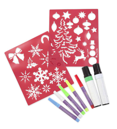 ChalkScapes Holiday Stencils and Window Marker Kit