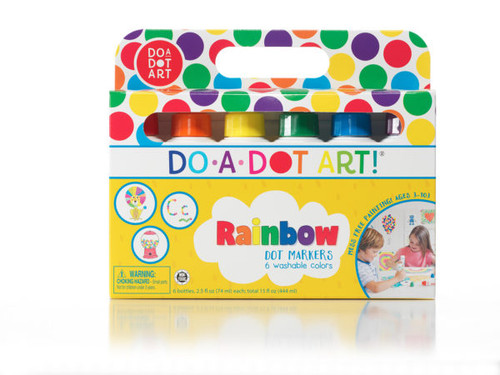 Rainbow Dot Markers 6-Pack