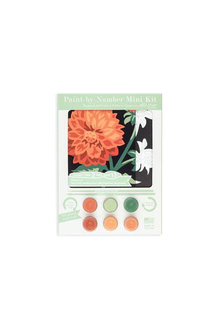 Mini Paint By Number - Dahlias