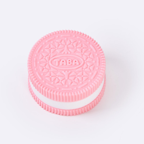 Pink-White Sandwich Cookie Taba Squishy