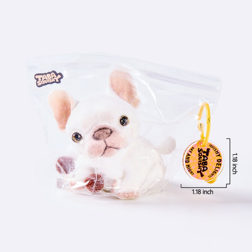 Flocked White French Bulldog