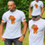 T-Shirt With Africa Map Kente Print White (CLEARANCE)