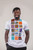 Short Sleeve T-Shirt Woodin African Print Square White