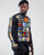 Long Sleeve T-Shirt Woodin African Print Square Black