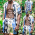  Beach Shirt Silk White Blue African Ankara Print