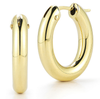 Designer Gold 18K Gold Oval Perfect Hoop Earrings (17mm)