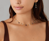 Paradise  18K Yellow Gold Topaz and Iolite Necklace, 16"-17.5"