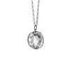 Large "Carpe Diem" Sterling Silver Necklace with Rock Crystal in Sterling Silver