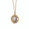 "CARPE DIEM" PAVE CHARM NECKLACE, LARGE in 18K Gold and one Axis in Pave Diamonds on a 32" chain