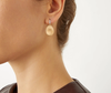 LUNARIA  18K Yellow Gold Petal Drop Earrings With Diamonds, Small