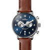 Canfield Chrono 43mm, Dark Cognac Leather Strap