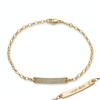 Monica Rich Kosann Diamond Pave "CARPE DIEM" Petite Poesy Bracelet in Yellow Gold