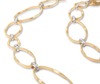 Marco Bicego® Marrakech Onde Collection 18K Yellow Gold and Diamond Flat Link Collar Necklace