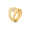 18K YELLOW GOLD CIALOMA DIAMOND SINGLE KNOT RING