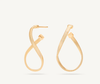 Marrakech 18K Yellow Gold Twisted Irregular Small Hoops