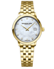 Toccata Classic Ladies Gold Diamond Steel Watch 29 mm, stainless steel, white mother-of-pearl dial, 11 diamonds, yellow gold PVD