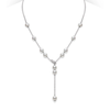 Pearls in Motion Akoya Cultured Pearl and Diamond Necklace in 18K White Gold